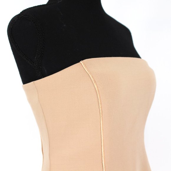 SIR The Label Adrien Bandeau Strapless A-Line Mini Dress X-Small Tan Fit & Flare - Picture 2 of 7